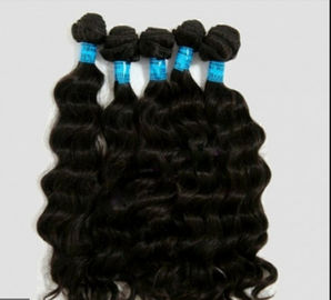 Remy Human Double Weft  Cambodian Virgin Hair Loose Wave Natural Black
