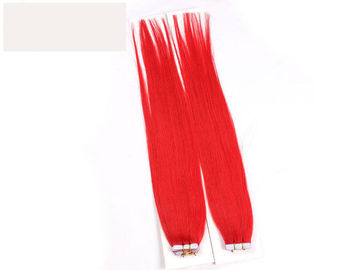머리 연장 밝은 빨강에 있는 100% 처녀 똑바른 보이지 않는 테이프 흘리기