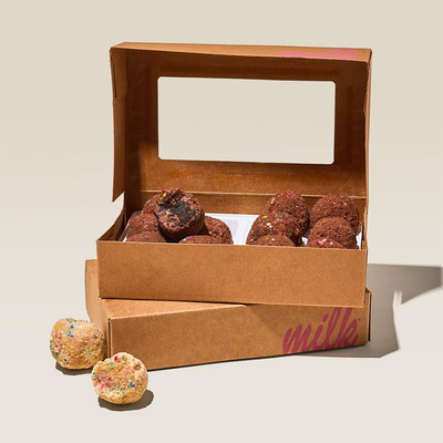 Clear pvc Window Wedding Party Paper Gift Box Vintage Color Brown